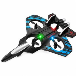 RC bojový dron ve tvaru stíhačky – LED, EPP pěna, 2,4 GHz, na doma i ven