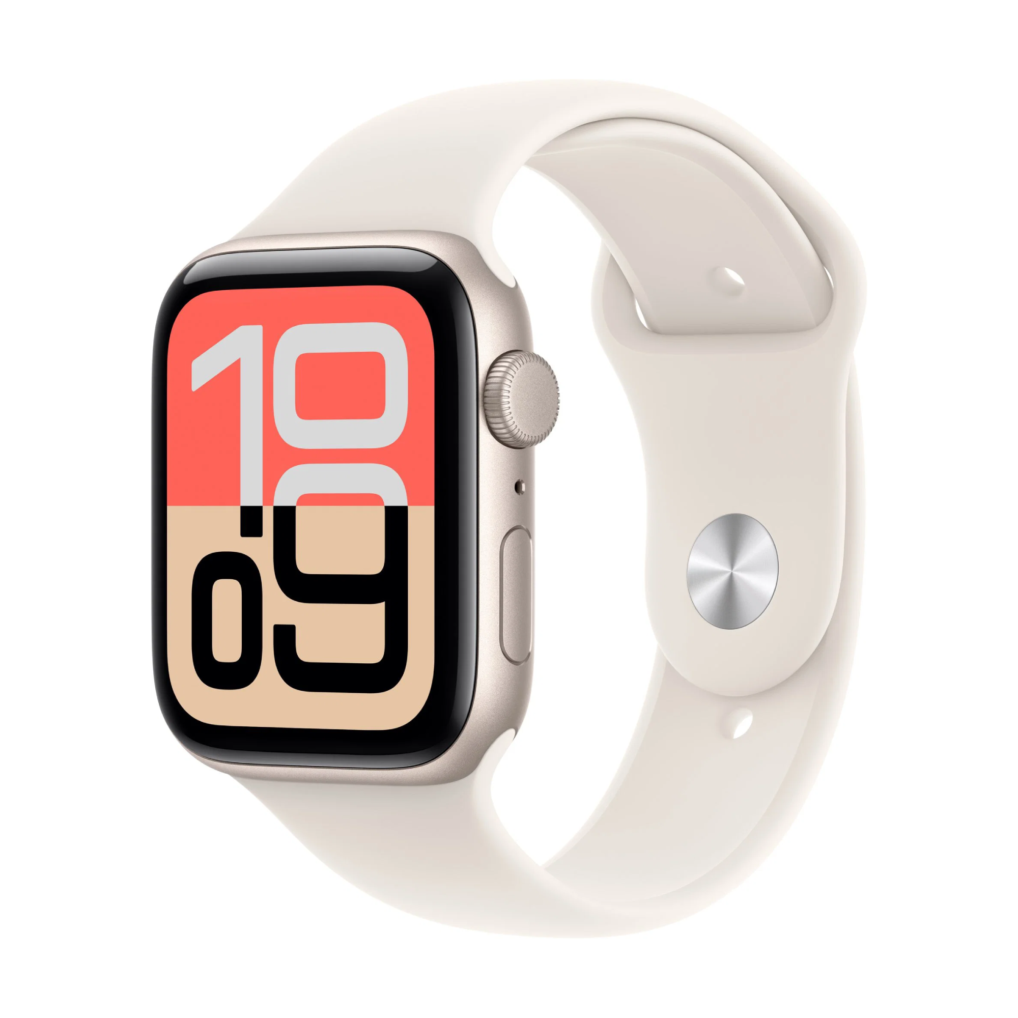 Chytré hodinky Apple Watch SE 3 40mm Hvězdně bílý hliník s hvězdně bílým sportovním řemínkem - S/M