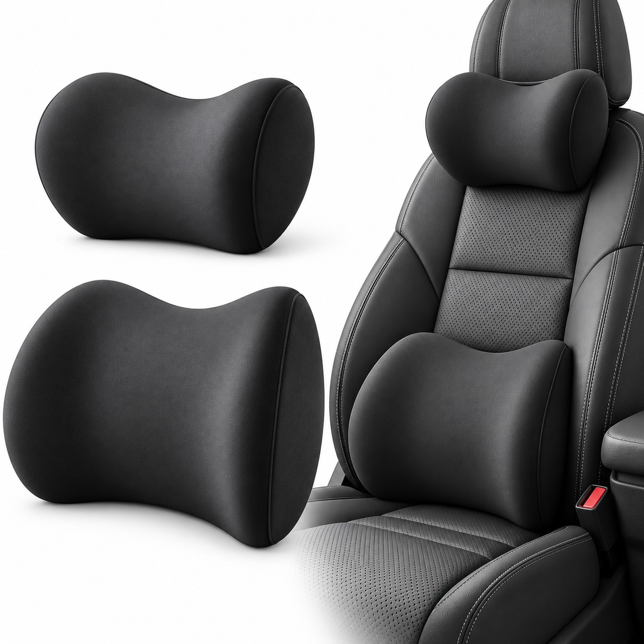 Ergonomická pohodlná sada opěrek z paměťové pěny